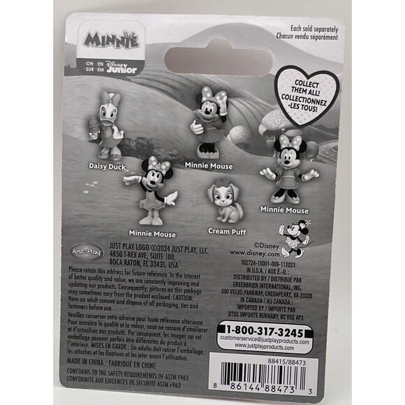 New Disney Minnie Mouse Figurine + Bonus Mini Cards Collectible - Picture 2 of 2